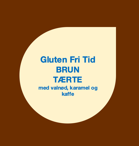 Brun tærte med valnød, karamel og kaffe