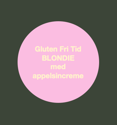 Blondie med appelsincreme