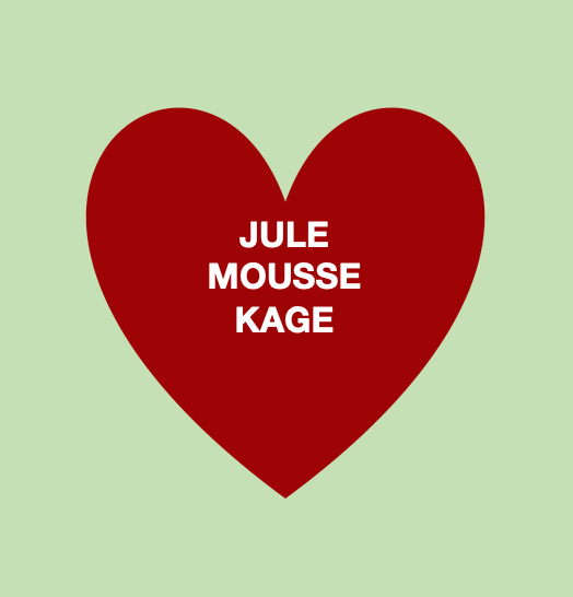 Jule mousse kage