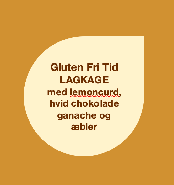 Lagkage med lemoncurd, hvid chokolade ganache og æbler